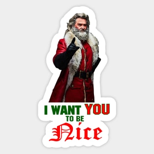 Santa - Be Nice Sticker